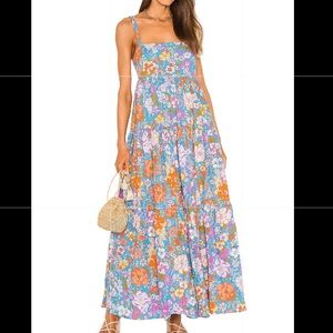 Free People Park Slope Maxi Dress in Bluebell Combo